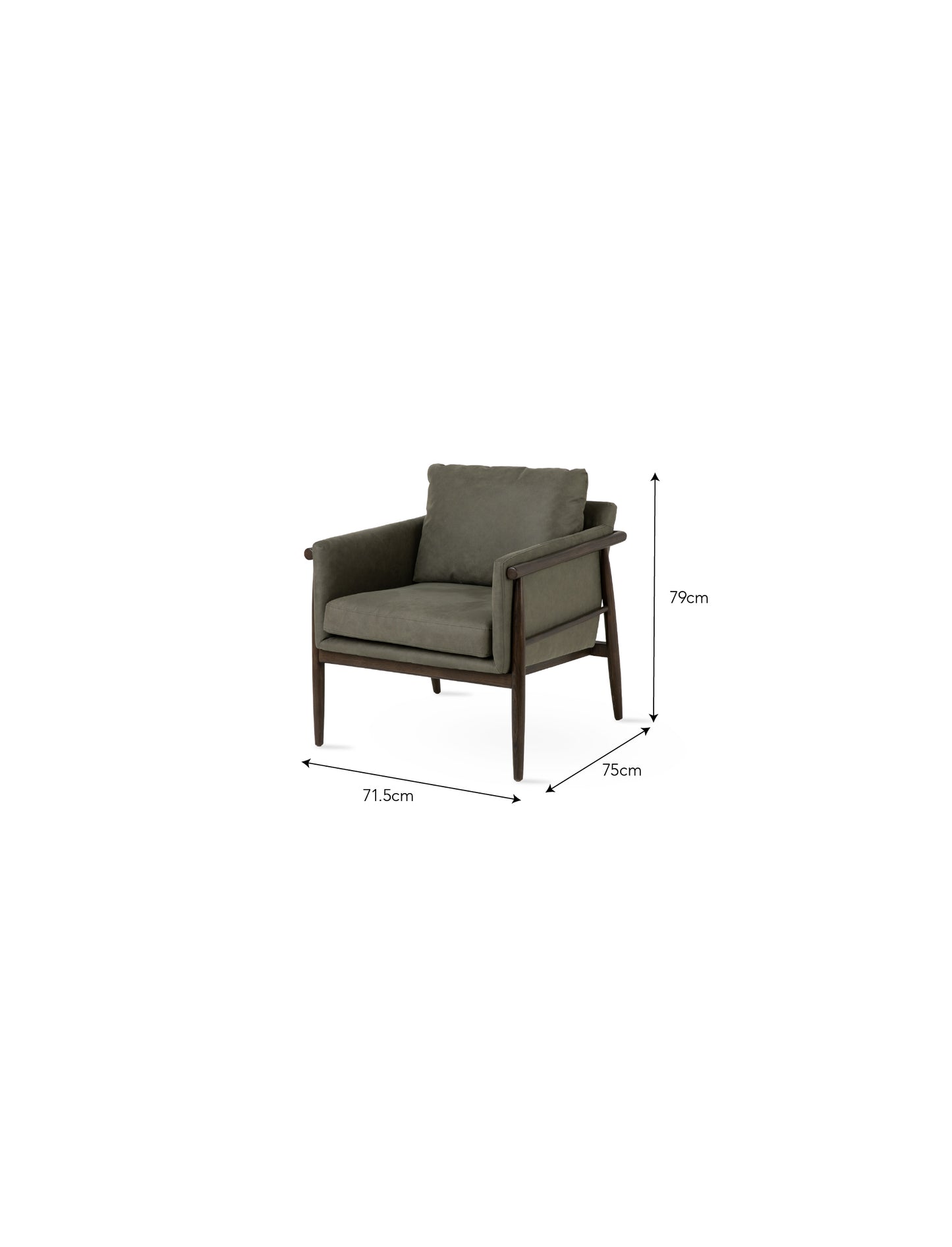 Kennington Armchair Olive Green - Sofas & Chairs - Garden Trading -