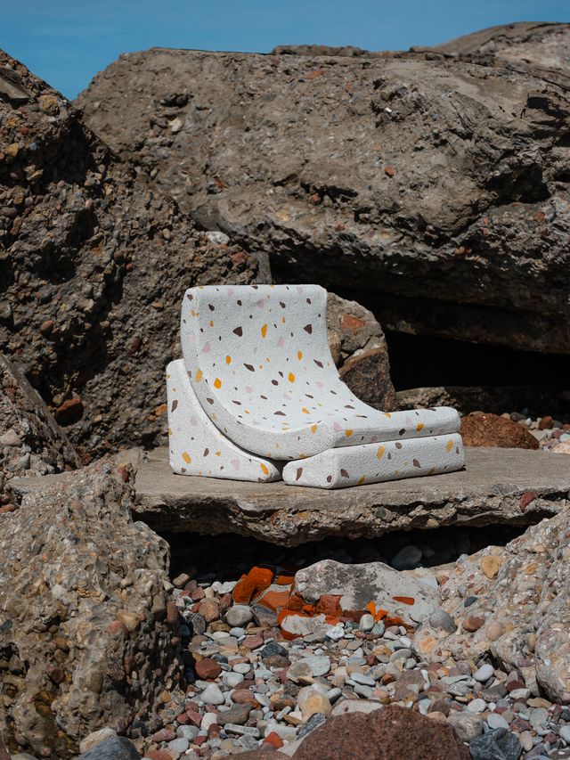 Terrazzo Marble Moon Chair