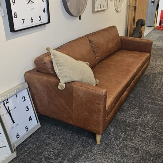 Ralph 3 Seater Sofa Vintage Brown Leather - SOFA - Gallery Direct -