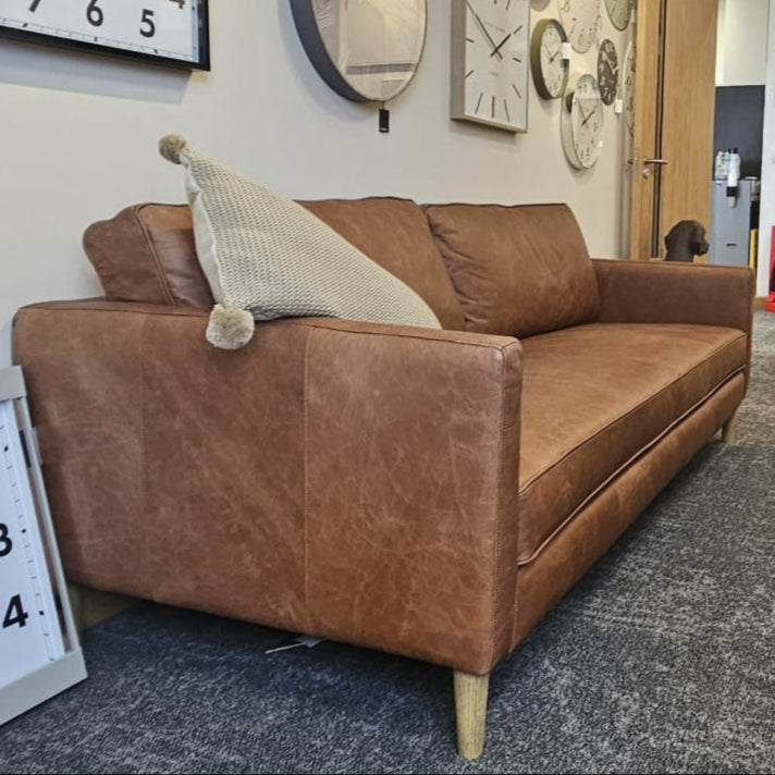 Ralph 3 Seater Sofa Vintage Brown Leather