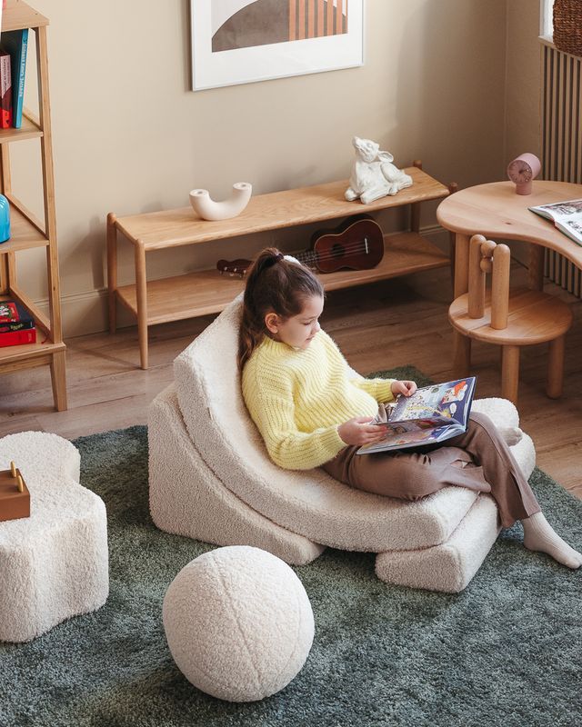 Cream White Moon Chair