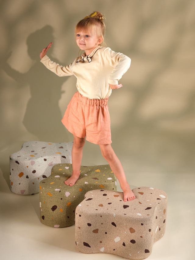 Wigiwama Terrazzo Cloud Pouffe - Green