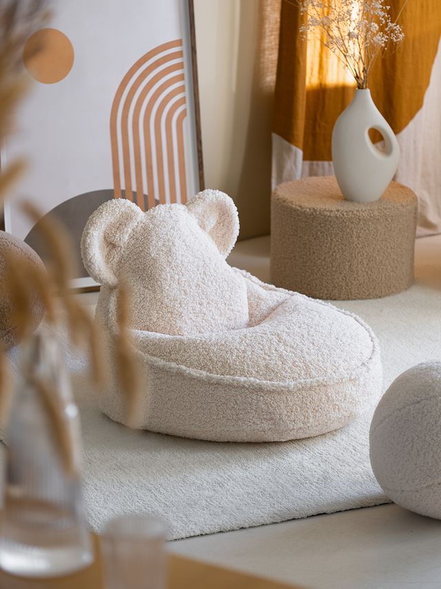 Wigiwama Bear Beanbag - White