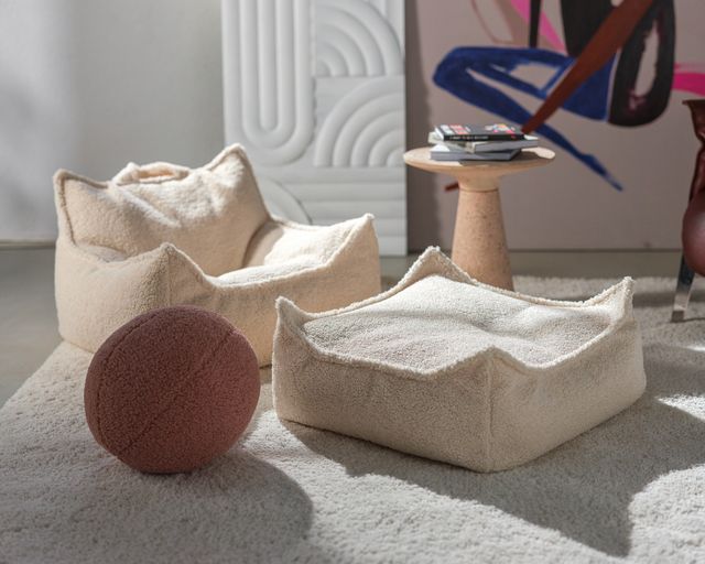 Wigiwama Square Ottoman - Cream