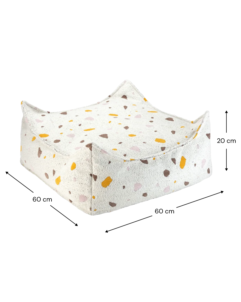 Wigiwama Terrazzo Square Ottoman - Multi-Colour