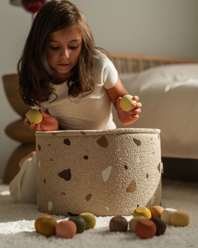 Wigiwama Terrazzo Pouffe - Brown