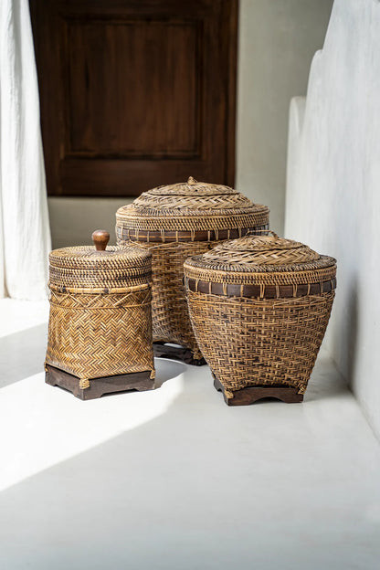The Loo Bin Basket - Natural Brown
