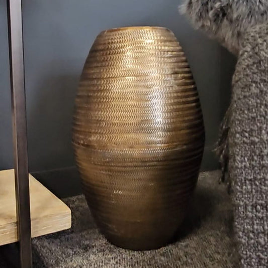 Alfie Aluminium Tall Vase Brass