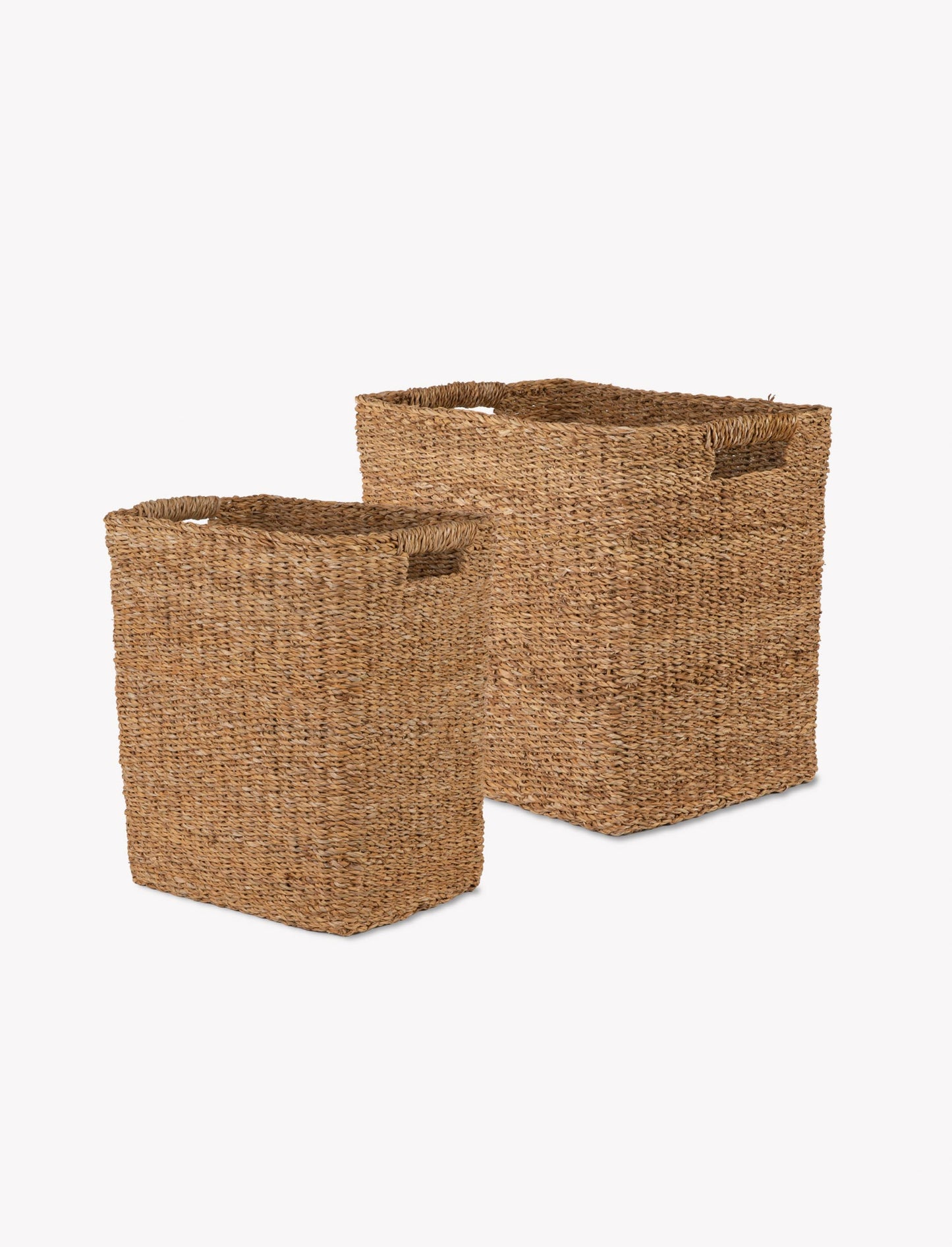 Brading Baskets with Handles Set of 2 Natural - Baskets - Garden Trading -