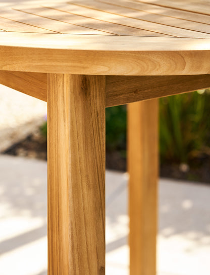Churn Teak Round Table 90cm - Tables & Sets - Garden Trading -