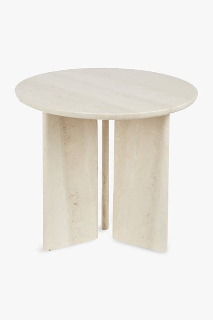 Travertine marble side table Jade
