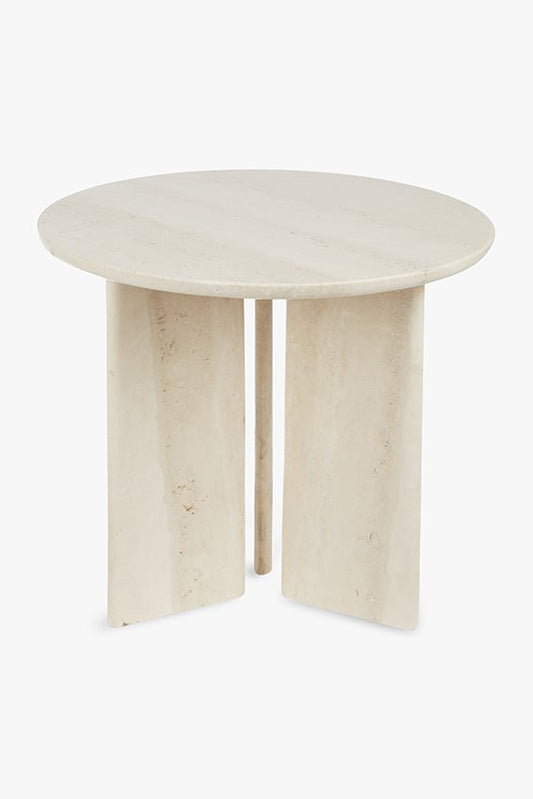Travertine marble side table Jade