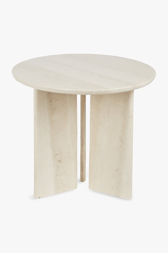 Travertine marble side table Jade