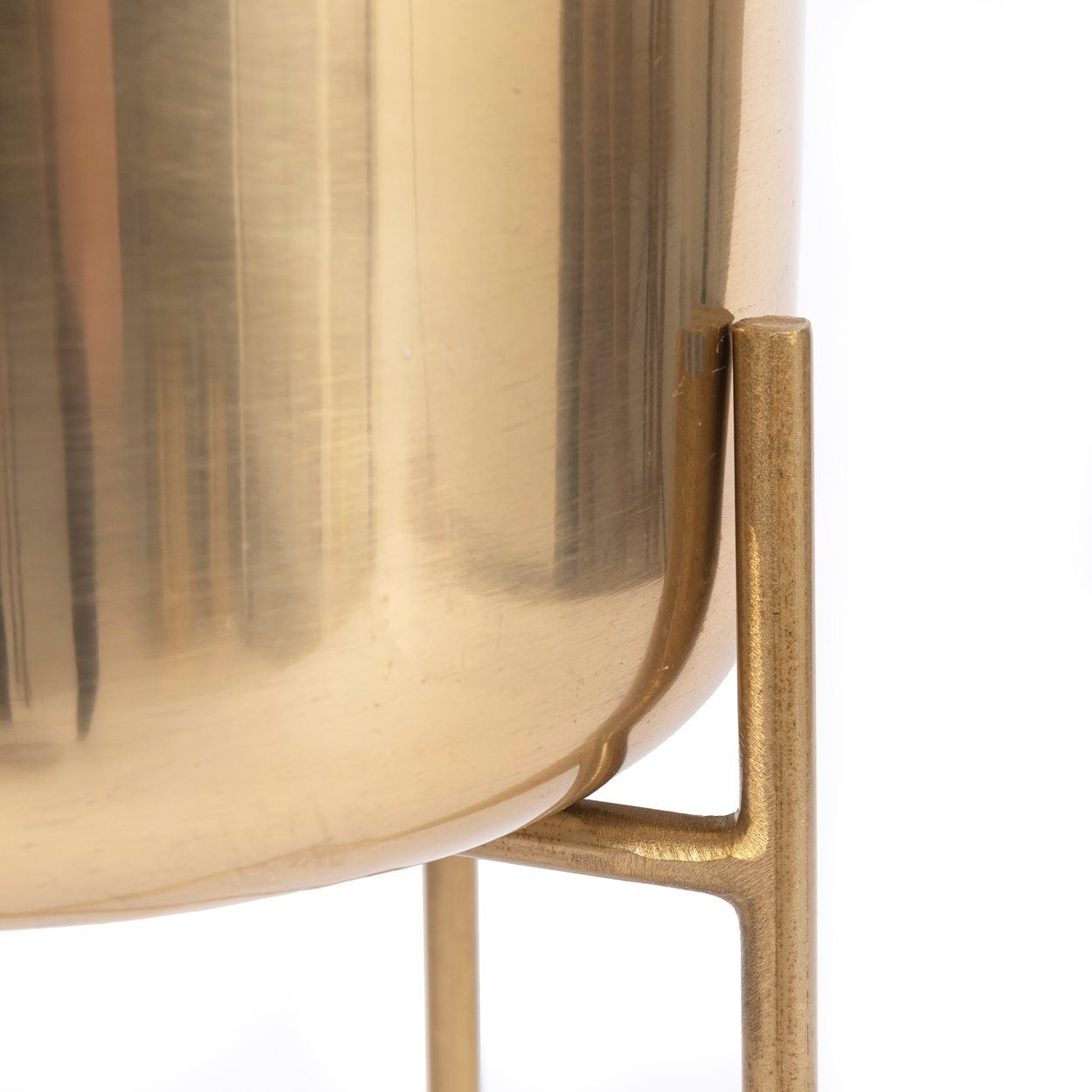 The Brass Planter on Stand - Brass - M