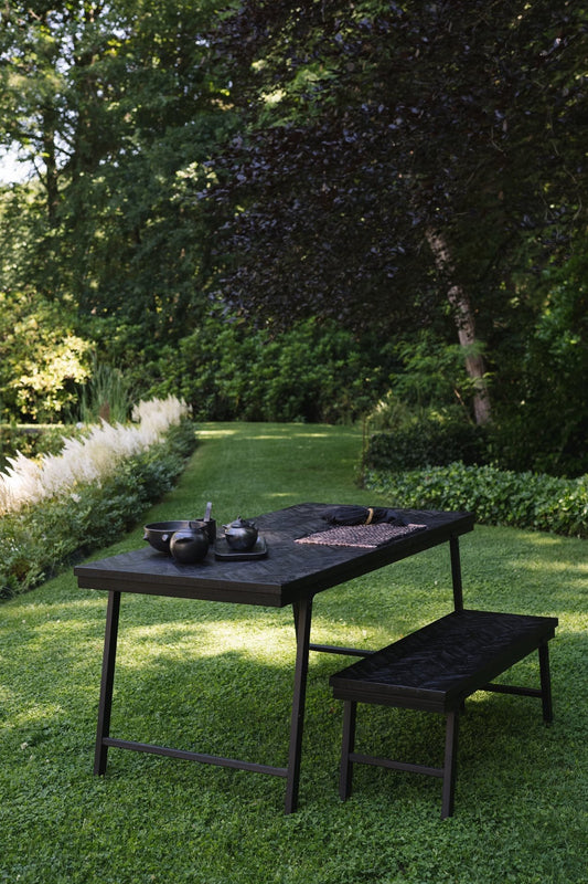 The Herringbone Market Table - Black - 200cm
