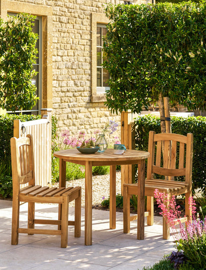 Churn Teak Round Table 90cm