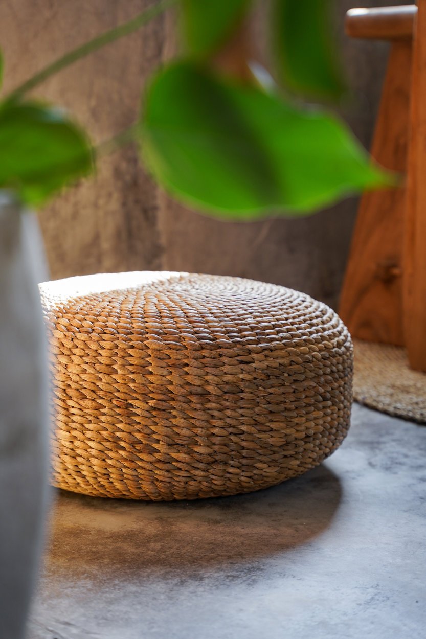 The Hyacinth Pouffe - Natural - M -  - Bazar Bizar -