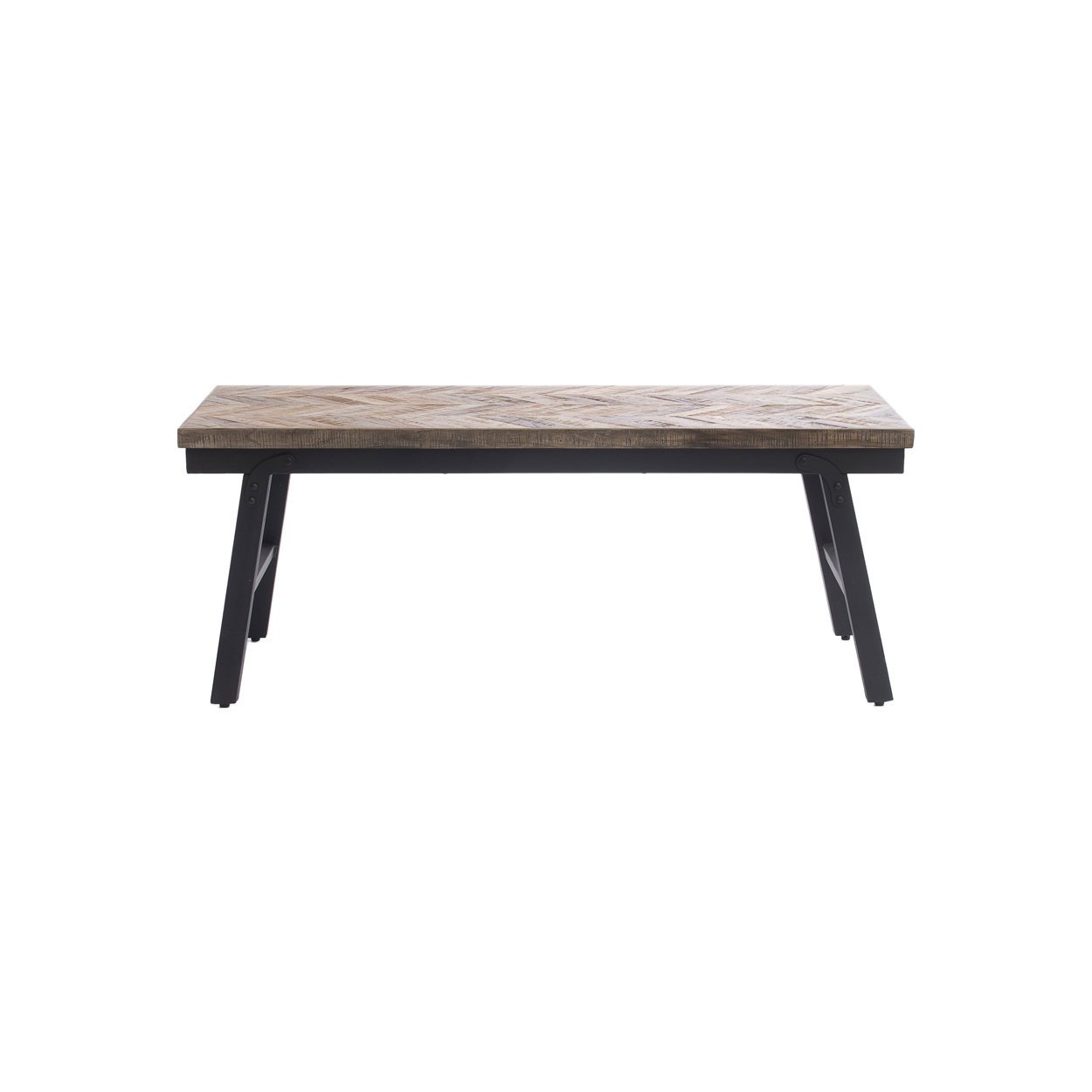 The Herringbone Bench - Natural - 110 -  - Bazar Bizar -