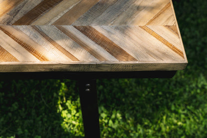 The Herringbone Bench - Natural - 110 -  - Bazar Bizar -