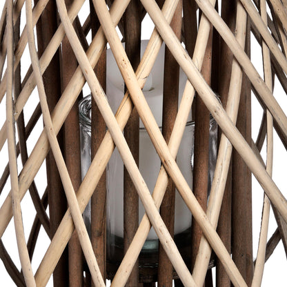 Wicker Bulbous Lantern Large