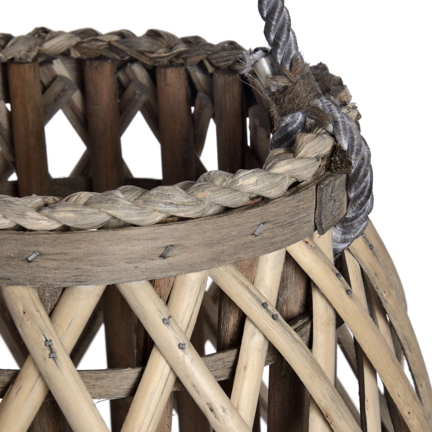 Wicker Bulbous Lantern Large