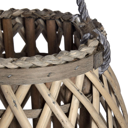 Wicker Bulbous Lantern Large