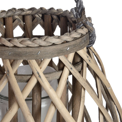 Wicker Bulbous Lantern Small