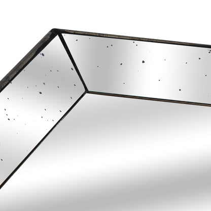 Avery Distressed Mirrored Tray Square