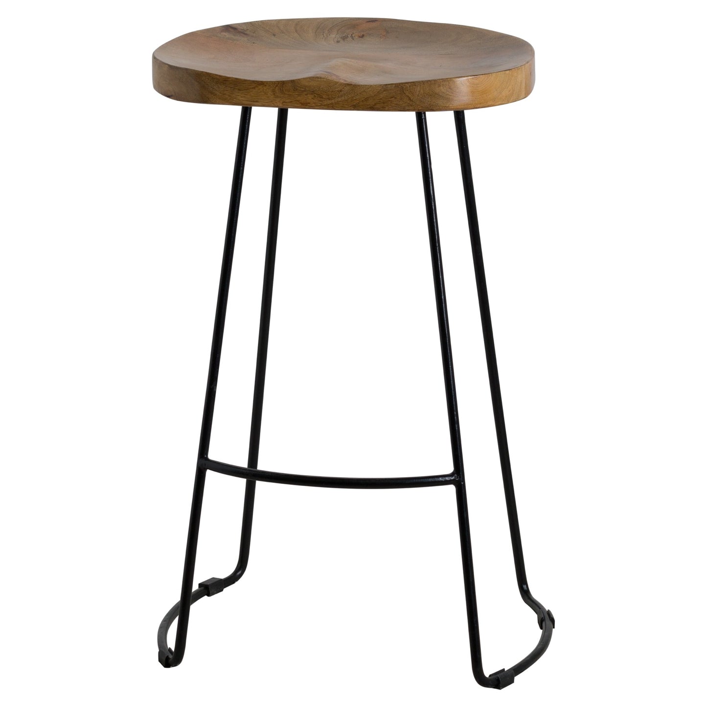 Theo Hardwood Shaped Bar Stool