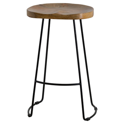Theo Hardwood Shaped Bar Stool