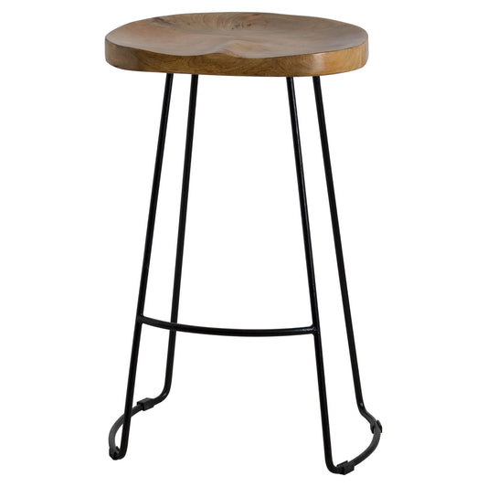 Theo Hardwood Shaped Bar Stool