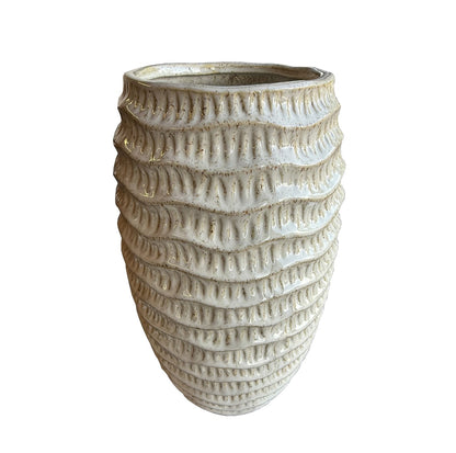 Lainey Tall Ridged Vase