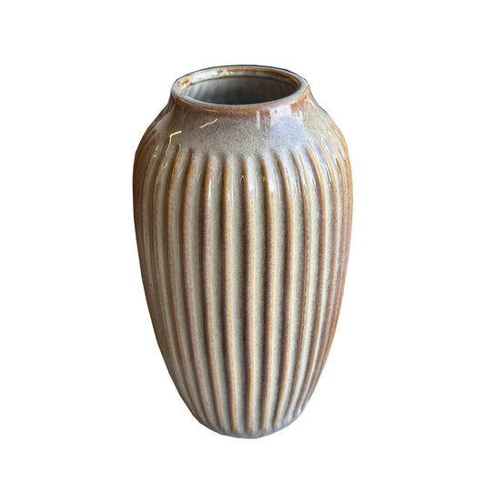 Savannah Collection Ribbed Vase