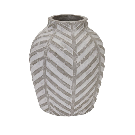 Sloane Chevron Stone Vase