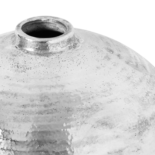 Lucas Hammered Silver Vase Large