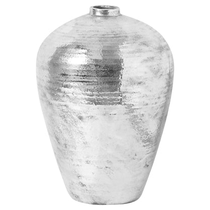 Lucas Hammered Silver Vase Large