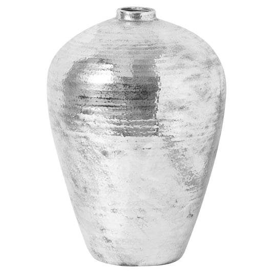 Lucas Hammered Silver Vase Large