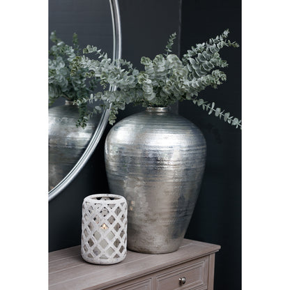 Lucas Hammered Silver Vase
