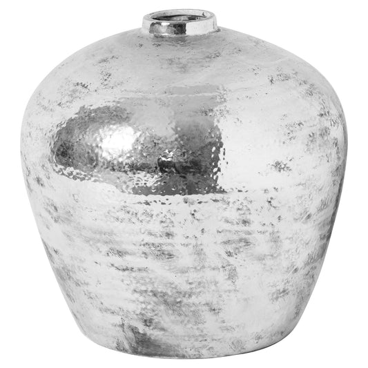 Lucas Hammered Silver Vase