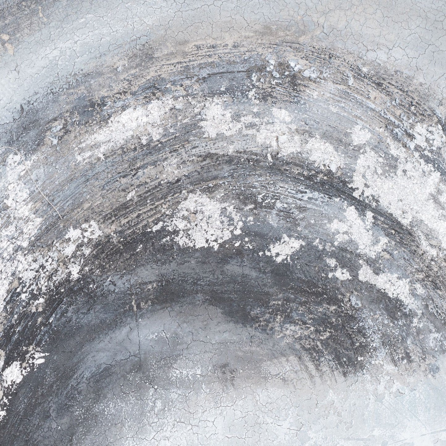 Micah Silver And Grey Hand Painted Canvas