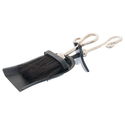 Chrome Crook Handled Hearth Tidy -  - Hill Interiors -