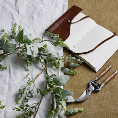 LED Winter Garland With Eucalyptus And Lambs Ear -  - Hill Interiors -