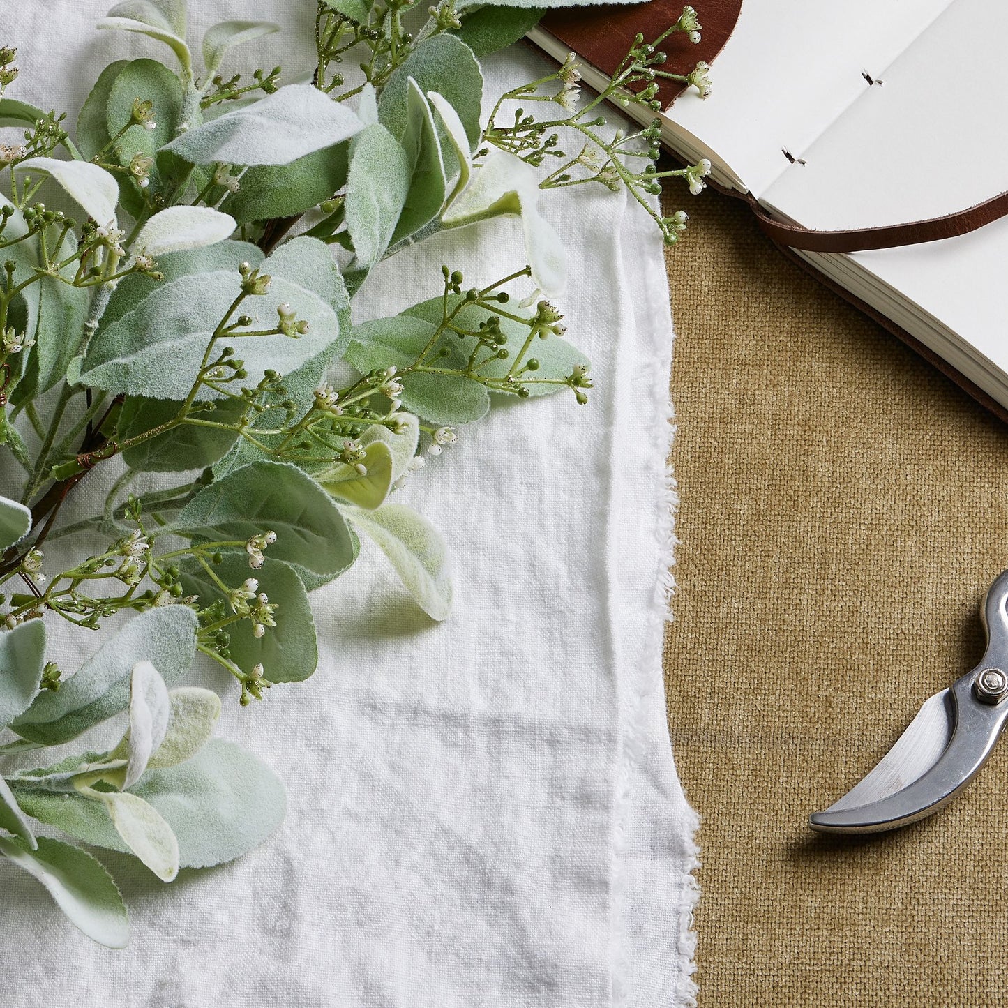 Large Winter Sprig With Lambs Ear And Wax Flower -  - Hill Interiors -
