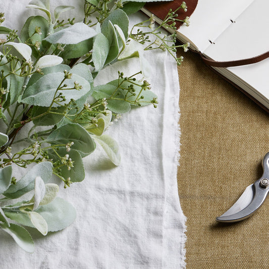 Large Winter Sprig With Lambs Ear And Wax Flower -  - Hill Interiors -