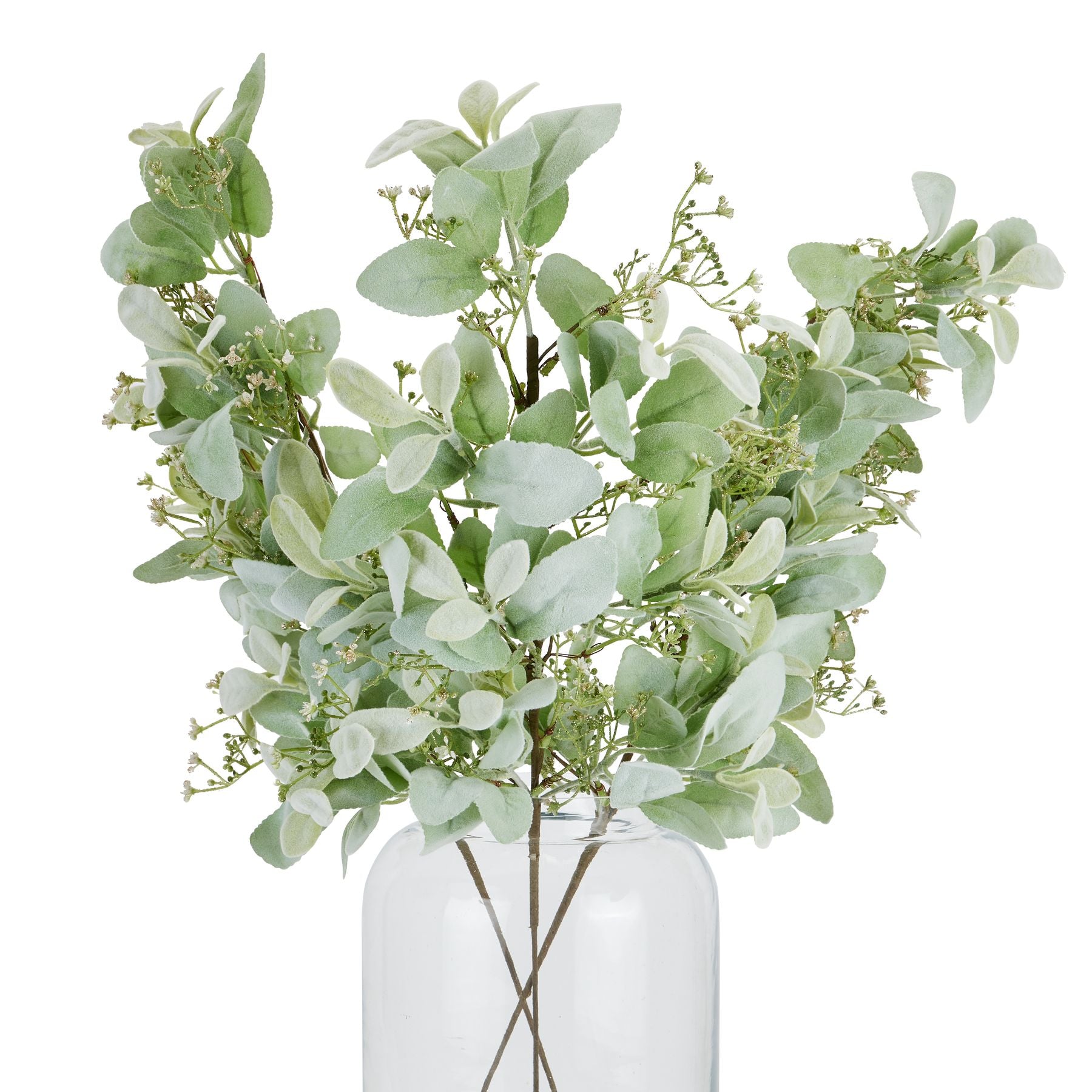 Large Winter Sprig With Lambs Ear And Wax Flower -  - Hill Interiors -