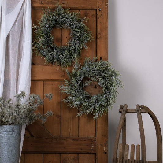 Frosted Pine Wreath -  - Hill Interiors -