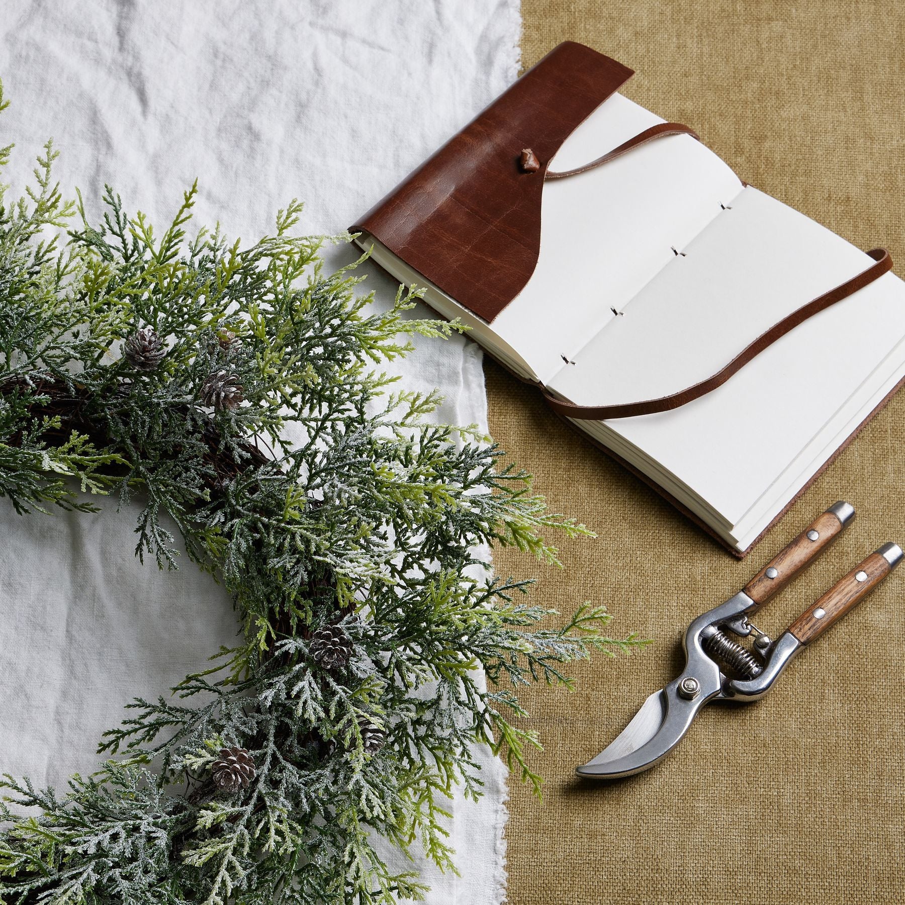 Frosted Pine Wreath -  - Hill Interiors -