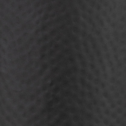 Matt Black Hammered Vase With Lid Large