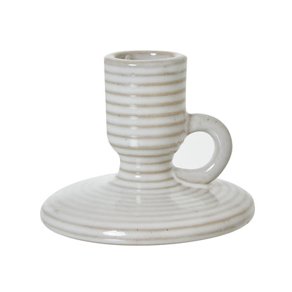 Ceramic Taper Candle Holder With Handle