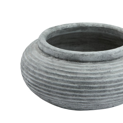 Amelia Round Ribbed Planter